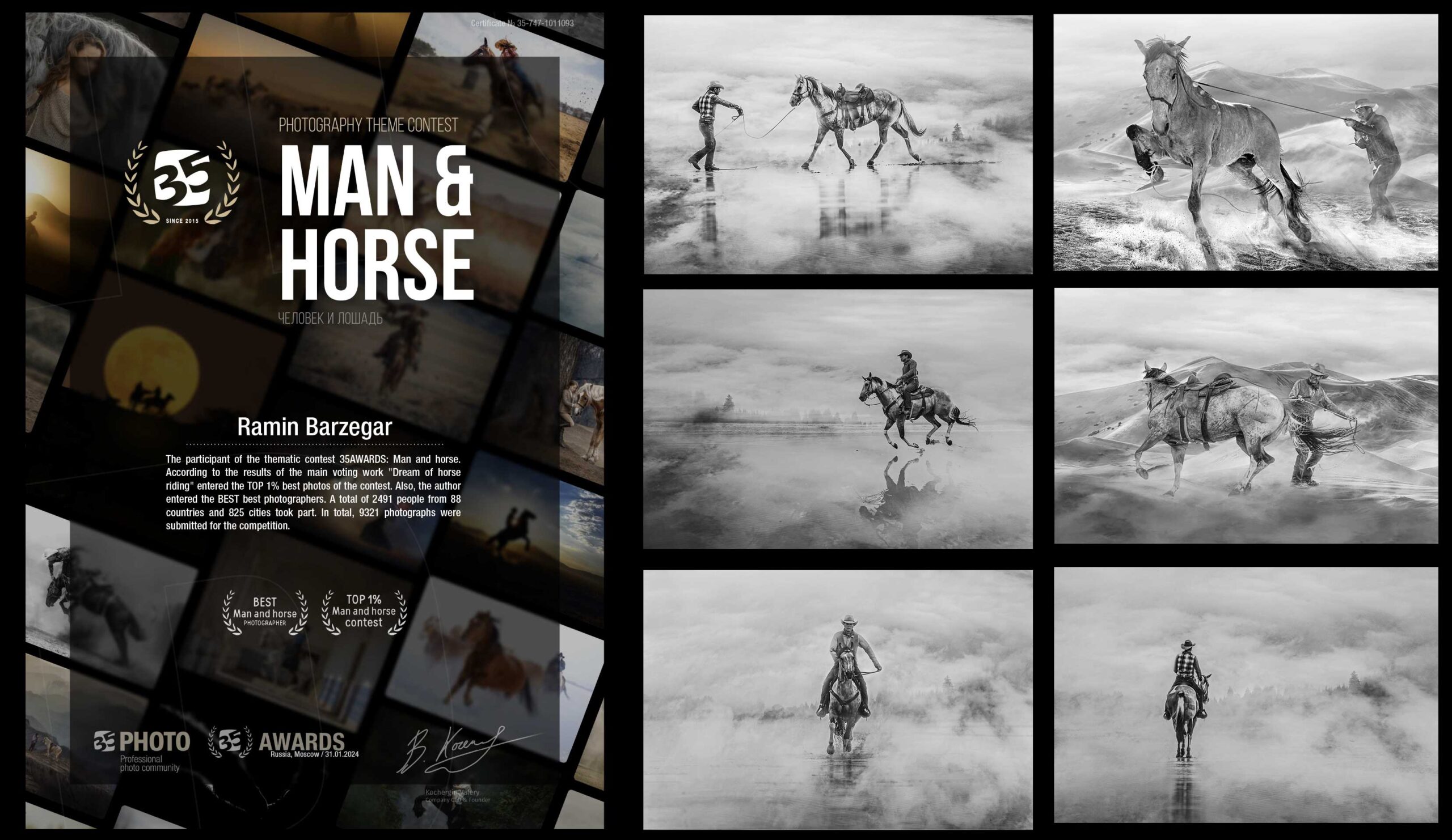 2024 35 جوایز / بهترین عکاس مرد و اسب - رامین برزگر