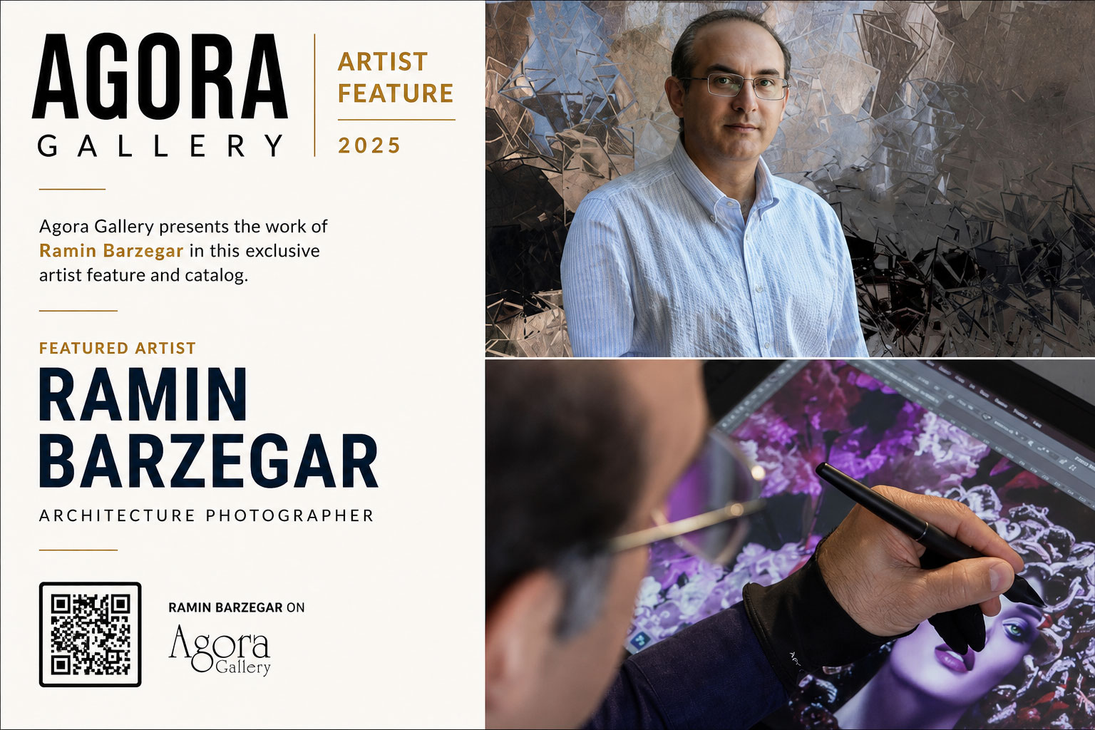 Agora Gallery artist catalog featuring Ramin Barzegar