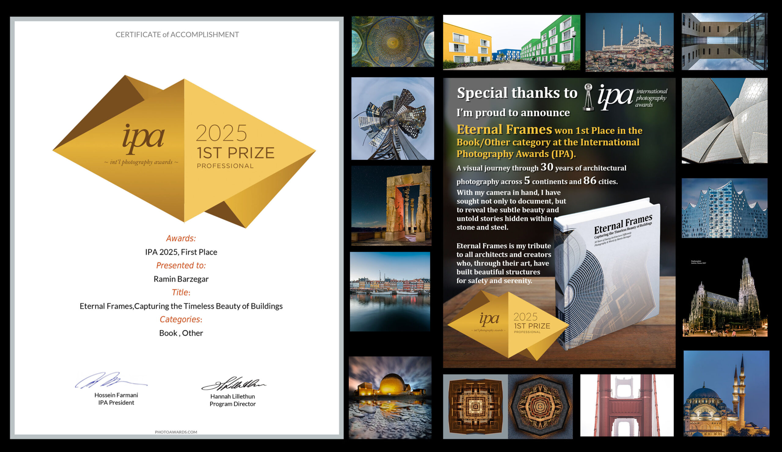 International Photography Awards 2025 First Place — Eternal Frames