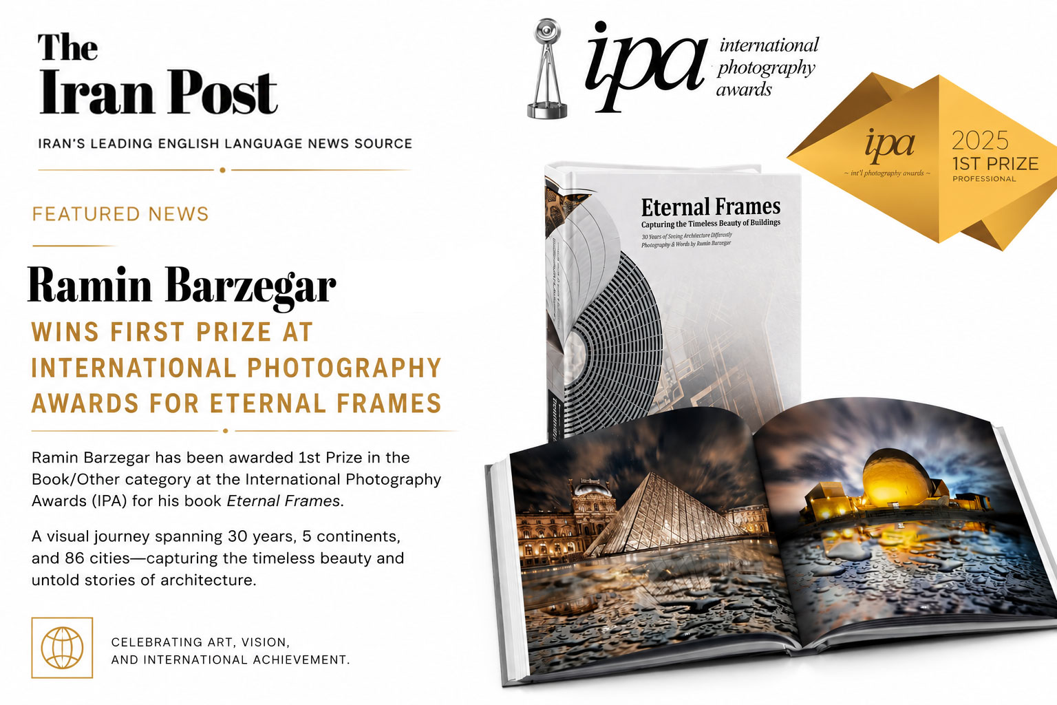 The Iran Post — Ramin Barzegar wins First Prize at the International Photography Awards for Eternal Frames