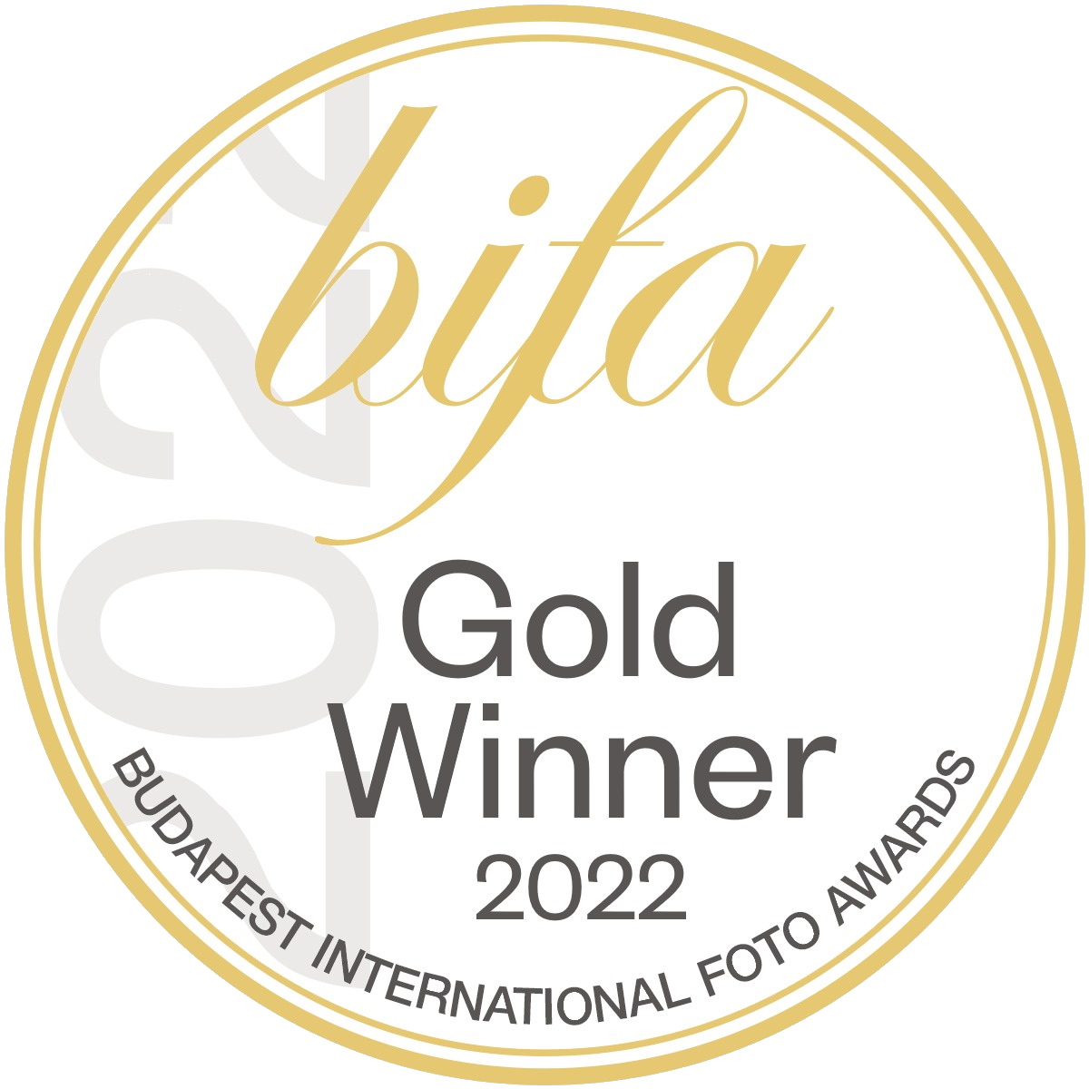 Budapest International Foto Awards 2022 Gold Winner Badge